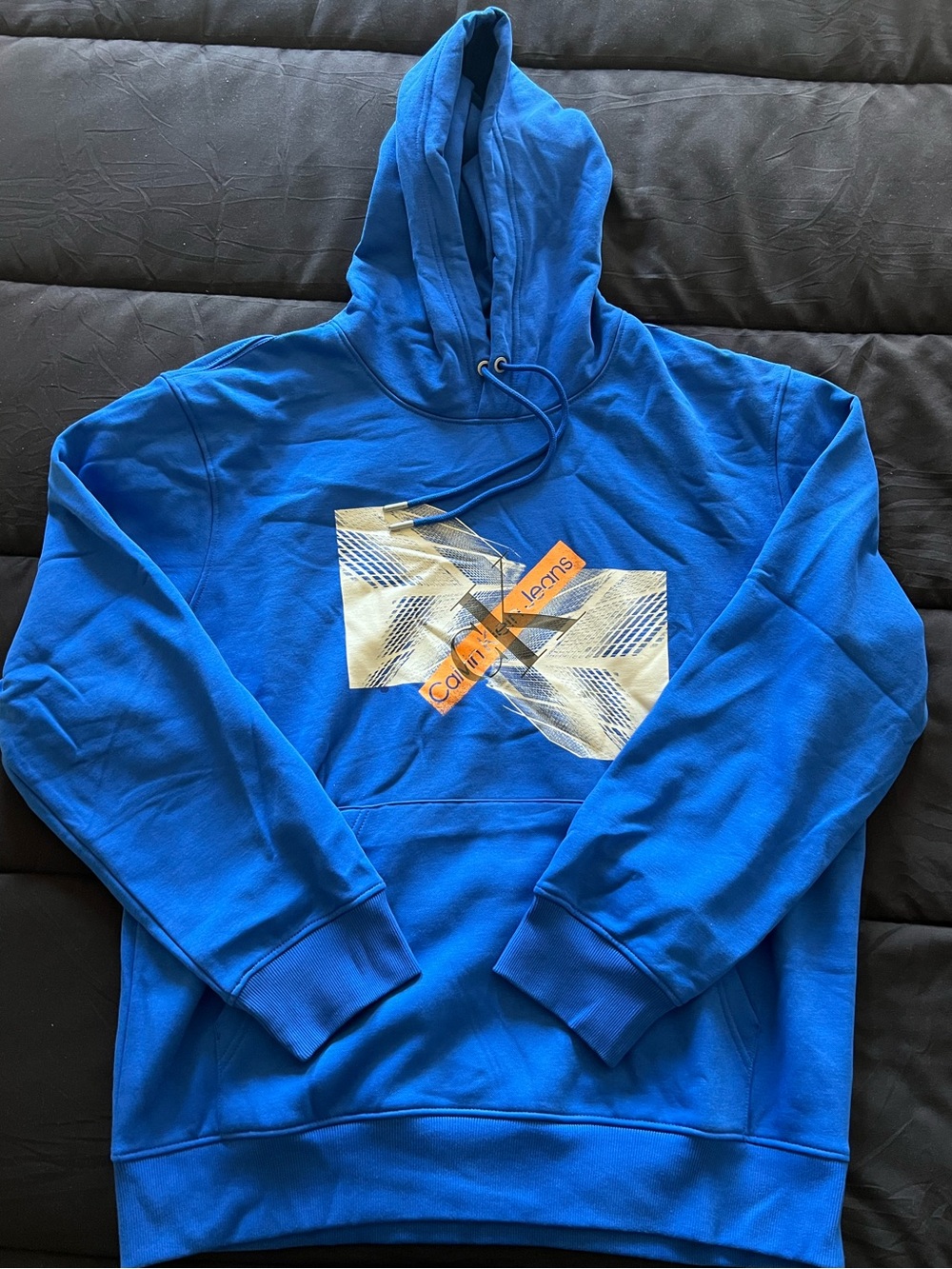 Calvin Klein Blue Graphic Sky Scraper Hoodie XL